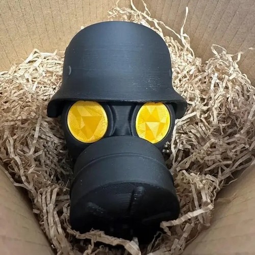 Gas mask helmet trailer - gas, hitch